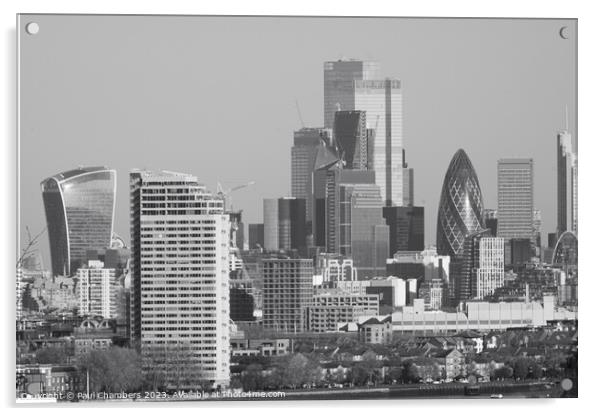Majestic London Skyline Acrylic by Paul Chambers