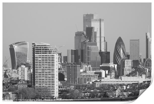 Majestic London Skyline Print by Paul Chambers