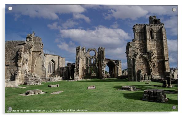 Majestic ruins of Elgin Cathedral Acrylic by Tom McPherson