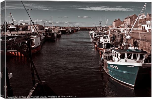 Ancient Pictish Capital at Burghead Harbour Canvas Print by Tom McPherson