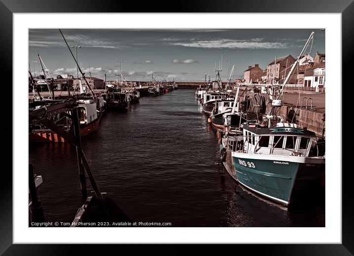 Ancient Pictish Capital at Burghead Harbour Framed Mounted Print by Tom McPherson