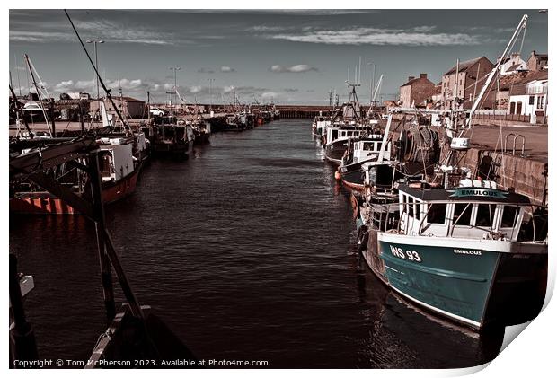 Ancient Pictish Capital at Burghead Harbour Print by Tom McPherson