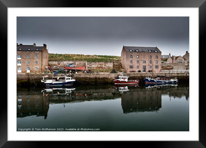 Serenity at Burghead Harbour Framed Mounted Print by Tom McPherson