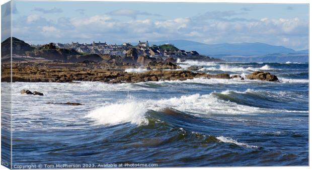 The Majestic Seascape of Burghead Village Canvas Print by Tom McPherson
