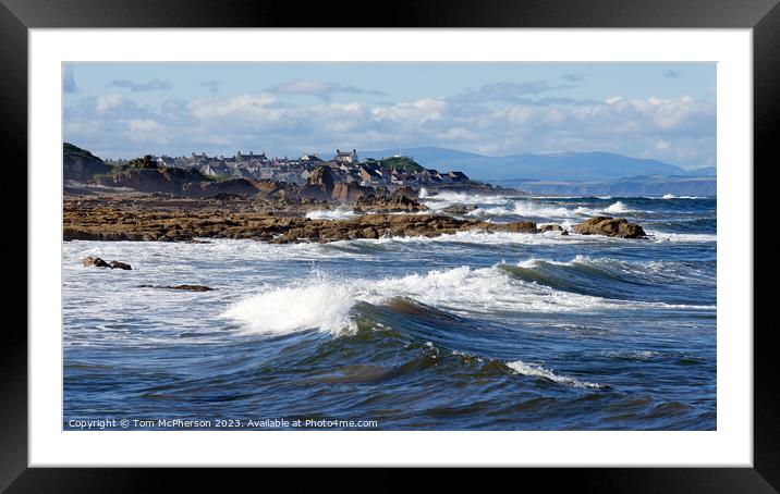 The Majestic Seascape of Burghead Village Framed Mounted Print by Tom McPherson