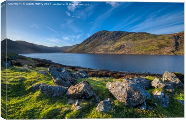 A view of the Loch Turret, Crieff Canvas Print by Navin Mistry