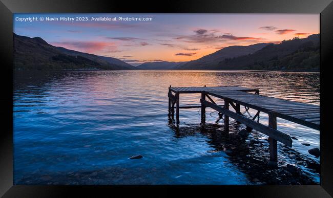 Sunset on Loch Earn, Perthshire  Framed Print by Navin Mistry