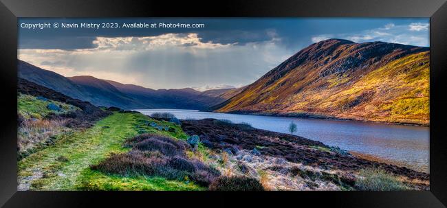 A view of Loch Turret  Resevoir, Crieff Framed Print by Navin Mistry