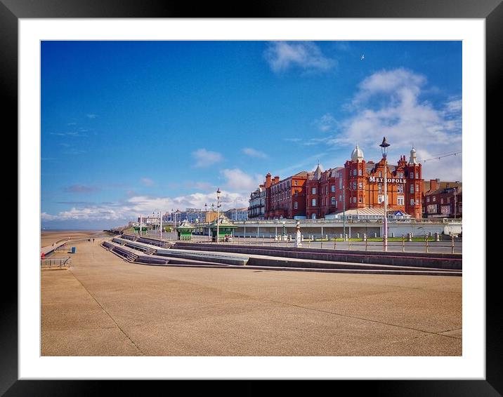 North Promenade in Blackpool. Framed Mounted Print by Victor Burnside