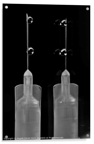 Syringe Reflection in Monochrome Acrylic by Angelo DeVal