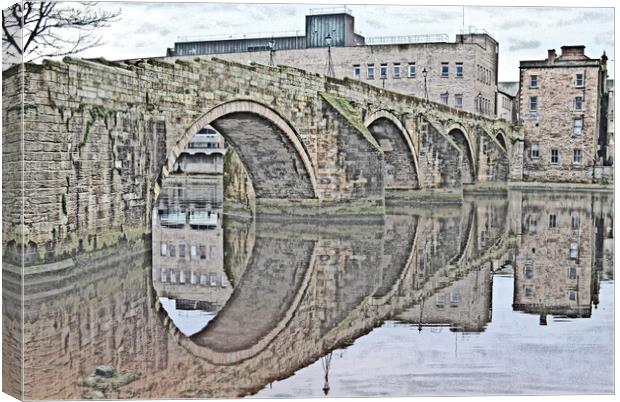 Auld brig, Ayr, River Ayr crossing Canvas Print by Allan Durward Photography