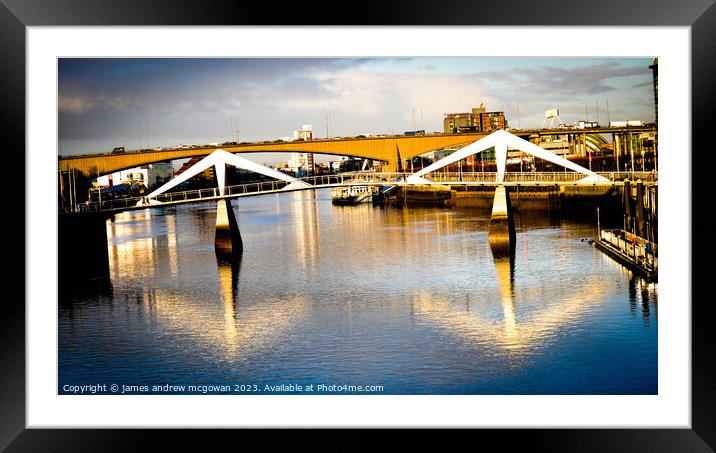 Squiggly Bridge Framed Mounted Print by james andrew mcgowan
