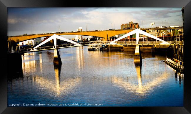 Squiggly Bridge Framed Print by james andrew mcgowan