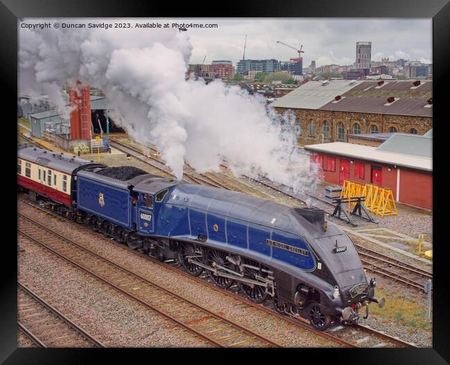 Enchanting Steam Locomotive in a Picturesque Brist Framed Print by Duncan Savidge