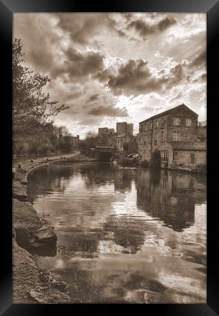 Sowerby Bridge Canal Scene Framed Print by Glen Allen