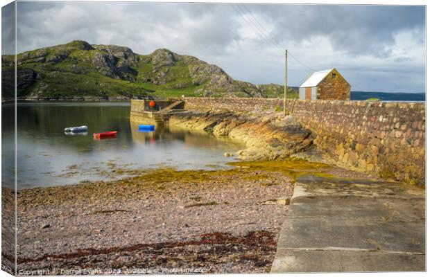 Harbour at Lower Diabaig Canvas Print by Darrell Evans