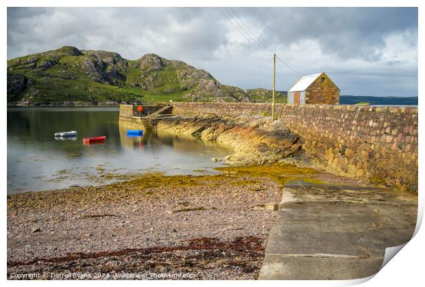 Harbour at Lower Diabaig Print by Darrell Evans