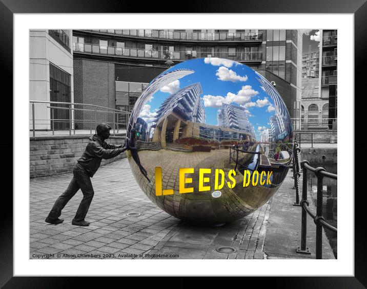 Leeds Dock A Reflective Approach Framed Mounted Print by Alison Chambers