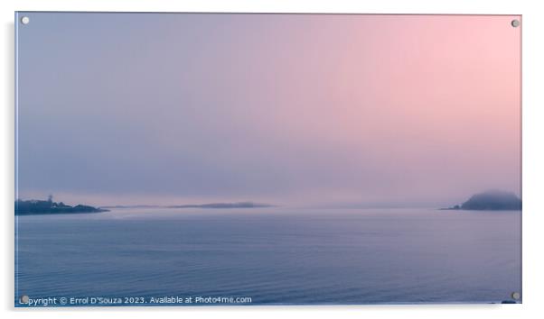 Foggy Sunrise in Paihia Acrylic by Errol D'Souza