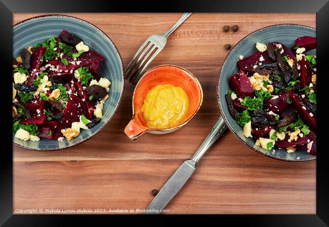 Vegetable fresh salad with beetroot. Framed Print by Mykola Lunov Mykola