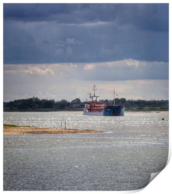 Arriving at Brightlingsea Harbour in the afternoon sun   Print by Tony lopez