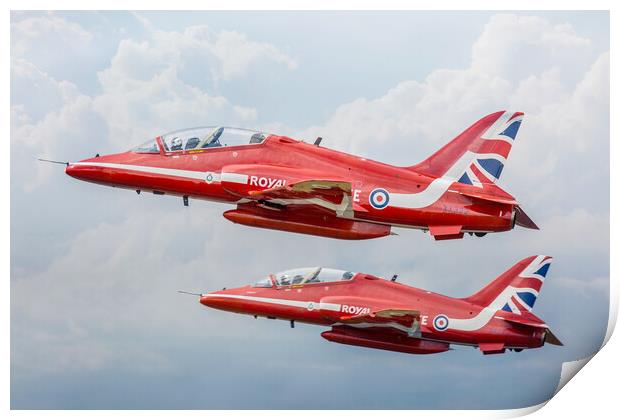 RAF Red Arrows Display Team Print by J Biggadike