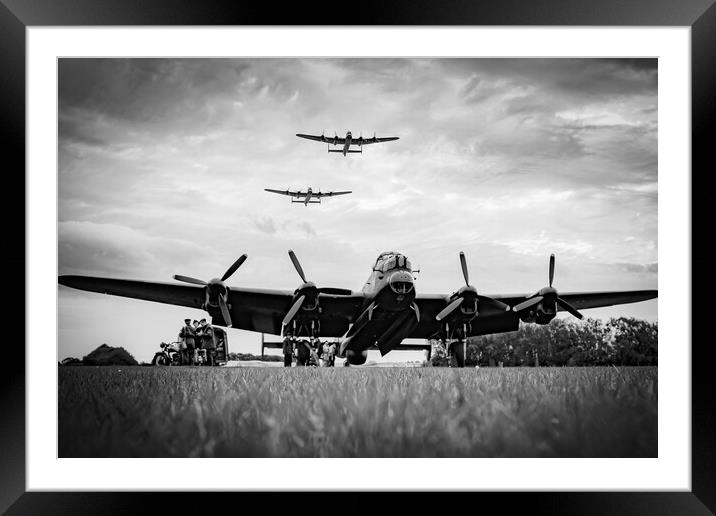 Lancasters Make Ready Framed Mounted Print by J Biggadike