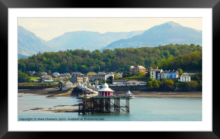 Majestic Mountain and pier Framed Mounted Print by Mark Chesters