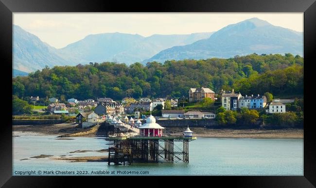 Majestic Mountain and pier Framed Print by Mark Chesters