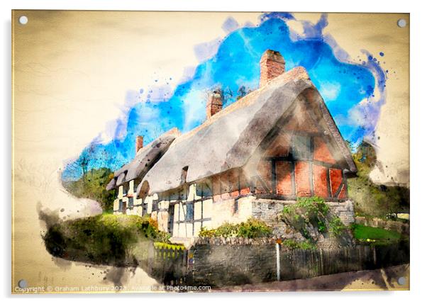Anne Hathaway's Cottage Acrylic by Graham Lathbury