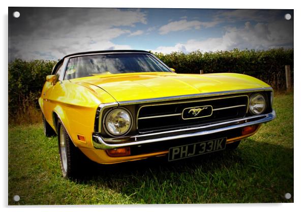 The Iconic Ford Mustang Acrylic by Andy Evans Photos