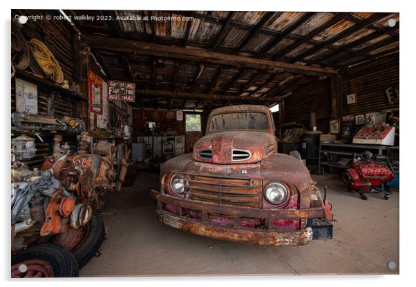 The old garage Hackberry Acrylic by robert walkley