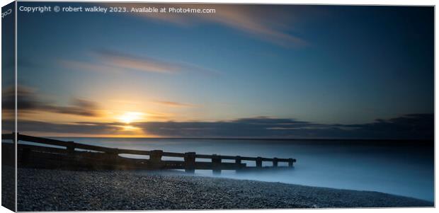 OutdoorSunset at Sheringham Canvas Print by robert walkley