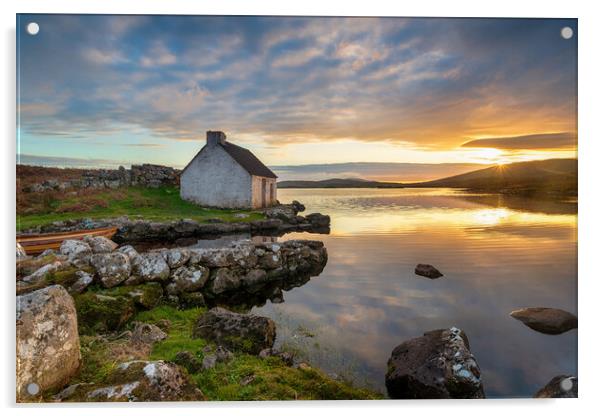 Connemara national park in County Galway in Ireland Acrylic by Helen Hotson