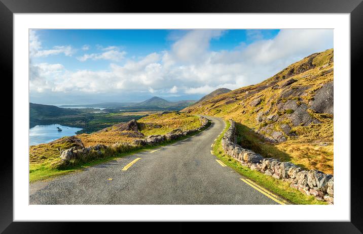 Looking north along the Healy Pass  Framed Mounted Print by Helen Hotson