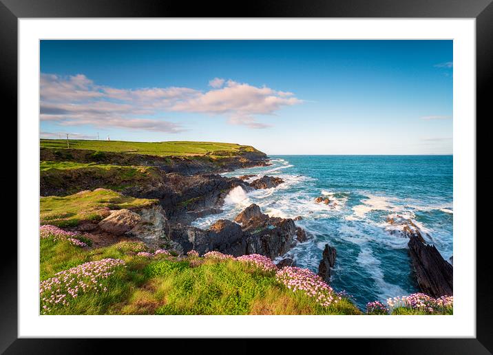 Cliffs at Galley Head in Ireland Framed Mounted Print by Helen Hotson