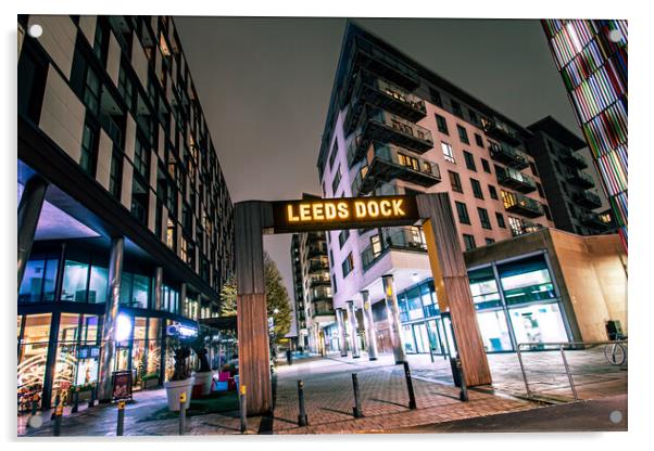 Leeds Dock Acrylic by Apollo Aerial Photography