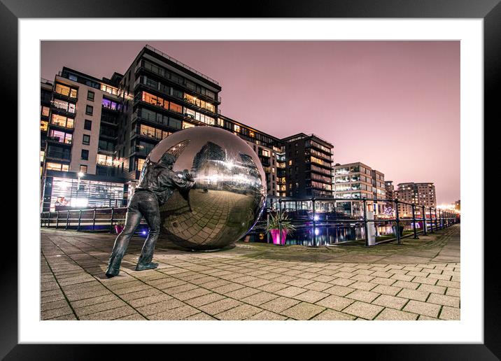Mirror Ball Leeds Dock  Framed Mounted Print by Apollo Aerial Photography