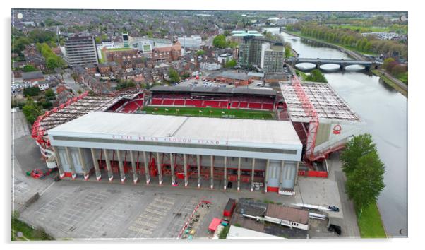 City Ground Brian Clough Stand Acrylic by Apollo Aerial Photography
