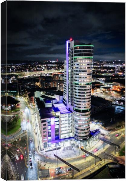 Bridgewater Place At Night Canvas Print by Apollo Aerial Photography