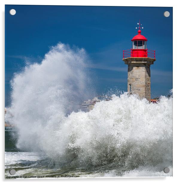 Wave Power, Porto Acrylic by Ian Collins