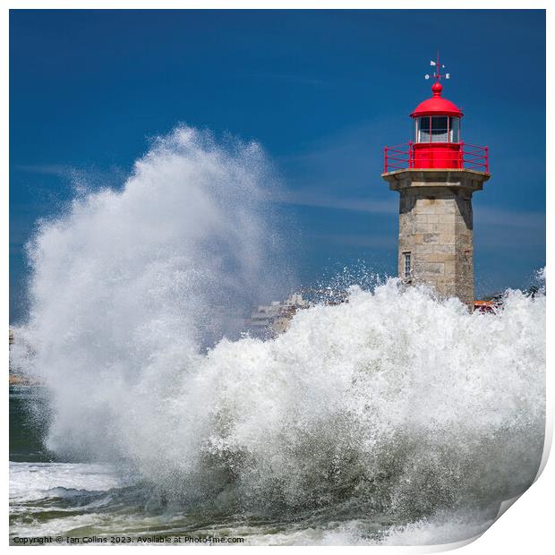 Wave Power, Porto Print by Ian Collins