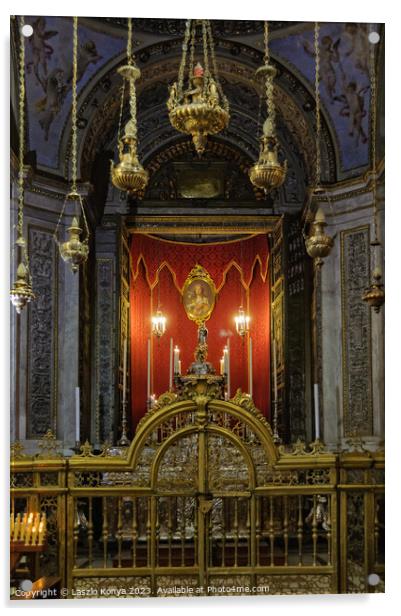 Chapel in the Cathedral - Palermo Acrylic by Laszlo Konya