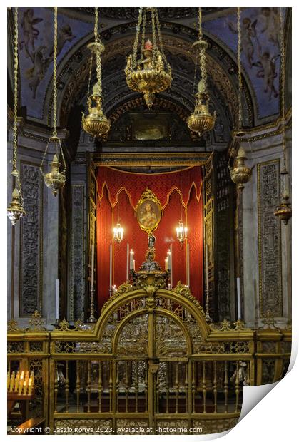 Chapel in the Cathedral - Palermo Print by Laszlo Konya