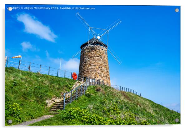 St Monans Windmill on the Fife Coastal Path Acrylic by Angus McComiskey