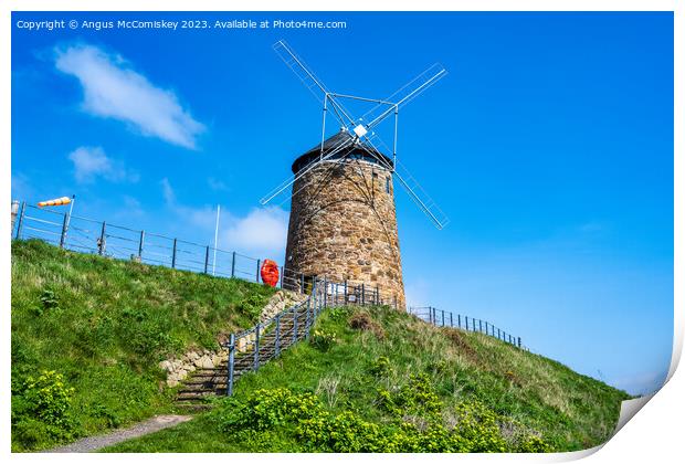 St Monans Windmill on the Fife Coastal Path Print by Angus McComiskey