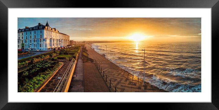 Bridlington Sunrise: Serene Coastal Panorama Framed Mounted Print by Tim Hill