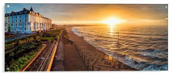 Bridlington Sunrise: Serene Coastal Panorama Acrylic by Tim Hill