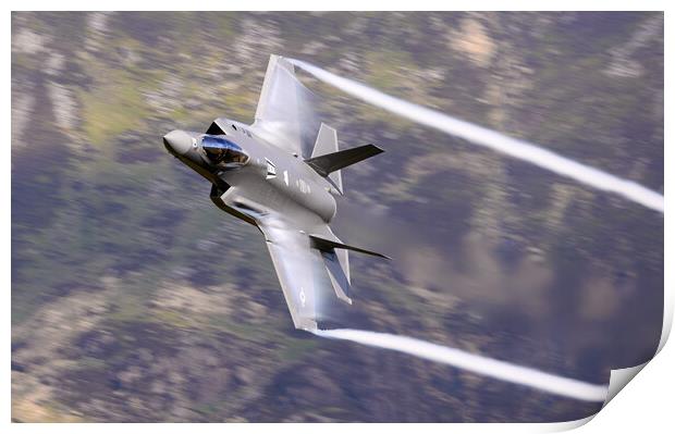 F-35 A through the Mach Loop Print by Rory Trappe