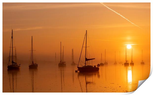 Morning Misty Sunrise Print by johnny weaver